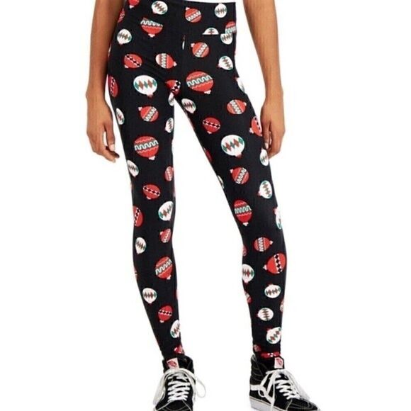 Holiday Printed Leggings Planet Gold Juniors' NWT Christmas - Picture 2 of 6